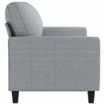 Sofa 3-osobowa, jasnoszara, 180 cm, tapicerowana tkaniną 4
