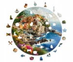 Iconic Puzzles - Portofino, Włochy, 100% zrównoważone drewniane puzzle 6