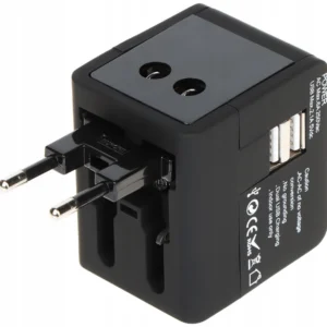 UNIWERSALNA PRZEJŚCIÓWKA SIECIOWA Z ZASILACZEM USB ASP-100/230V+USB 2