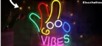 Neon Lighting Good Vibes, ściemnialna lampa neonowa LED z przełącznikiem 2