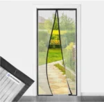 Moskitiera na drzwi balkonowe, czarna, 60 x 150 cm, ochrona przed komarami 3