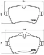 Brembo P 06 051 Zestaw klocków hamulcowych, hamulce tarczowe 14