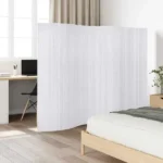 VidaXL Parawan bambusowy, biały, szerokość 250 cm, wysokość 165 cm 5