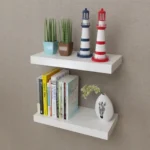 VidaXL Półka na książki/DVD płyta MDF 40x20 cm biały 2 szt. 2