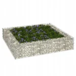 VidaXL Podwyższona donica gabionowa, galwanizowana stal, 100x100x20 cm