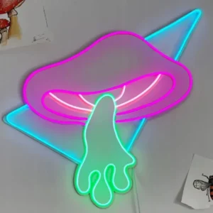 Neonowy znak LED, lampka nocna w kształcie grzyba