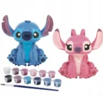 FIGURKI 14 cm GIPSOWE DO MALOWANIA Disney Stitch&Angel farby dla dzieci