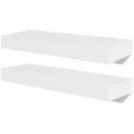 VidaXL Półka na książki/DVD płyta MDF 40x20 cm biały 2 szt.