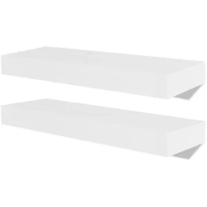 VidaXL Półka na książki/DVD płyta MDF 40x20 cm biały 2 szt.