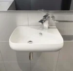 Umywalka nablatowa ceramiczna | Nowoczesna | Biała | Trwała | Łazienkowa 2