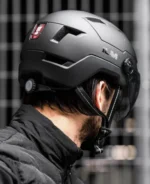 ILM Kask rowerowy z lampką, na USB, Czarny, XS 2