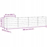 vidaXL Donica Antracyt 385 x 50 x 75 cm Stal Galwanizowana 6