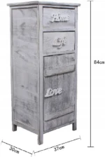 Komoda Meble 2 Szuflady Biała Shabby Chic 6