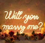 wanxing Neonowy znak "Will You Marry Me" do dekoracji ścian, ślub