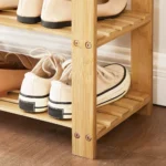Szafka na buty z siedziskiem Songmics 70 x 45 x 28 cm odcienie brązu 12