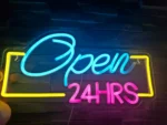 Horseneon Open 24HRS neonowy szyld, neonowy znak LED 2