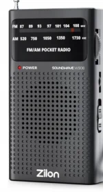 Przenośne radio kieszonkowe zasilane bateryjnie FM AM