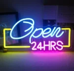 Horseneon Open 24HRS neonowy szyld, neonowy znak LED