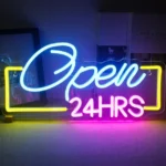 Horseneon Open 24HRS neonowy szyld, neonowy znak LED