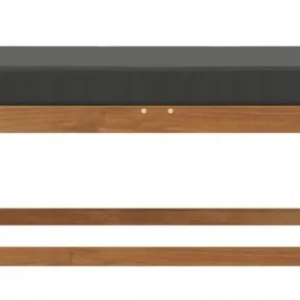 vidaXL Ławka ogrodowa, naturalna, antracytowa, siedzisko 115 x 43 x 45 cm 2