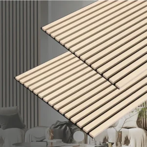 Panele akustyczne 3D z listwami Lamele ścienne Dąb naturalny Unikat