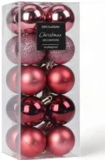 Bombki świąteczne, ozdoby świąteczne mini bombki czerwone bombki na choinkę