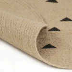 vidaXL Dywan z juty ręcznie robiony z nadrukiem trójkątów 120 cm 3