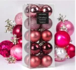 Bombki świąteczne, ozdoby świąteczne mini bombki czerwone bombki na choinkę 2