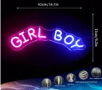 Nordstylee Neonowy znak girl boy i LED dla Chłopca lub Dziewczynki. 3