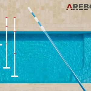 Kij teleskopowy, drążek basenowy do szczotek basenowych 140-350cm AREBOS 2