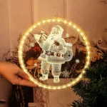 WISZĄCA LAMPKA ILUZJA 3D LED DEKORACJA OZDOBA ŚWIĄTECZNA MIKOŁAJ 4
