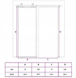 Vidaxl Drzwi Przesuwne Matowe Szkło Esg Aluminium 76x205cm Czarne 5