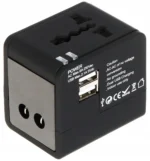 UNIWERSALNA PRZEJŚCIÓWKA SIECIOWA Z ZASILACZEM USB ASP-100/230V+USB 4