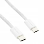 Kabel Szybkiego Ładowania 2xUSB-C PD100/240W Spacetronik 1m Biały Oplot