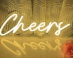 HFHungkeong Neonowy znak, Cheers, 38 x 14 cm