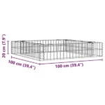 VidaXL Podwyższona donica gabionowa, galwanizowana stal, 100x100x20 cm 11