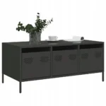 VidaXL Stolik kawowy, czarny, 101,5x50x43,5 cm, stal 3