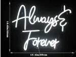 Looklight Always Forever Neon Led Sign - Biała akrylowa lampka nocna USB 2