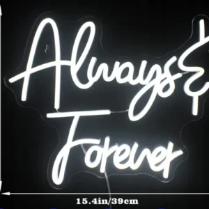 Looklight Always Forever Neon Led Sign - Biała akrylowa lampka nocna USB 2