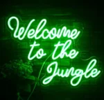 Witamy w dżungli neon zielony neon znaki świetlne LED 2