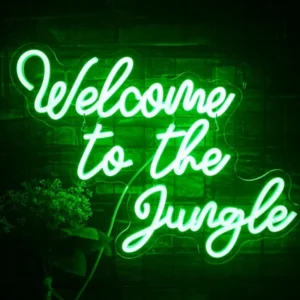Witamy w dżungli neon zielony neon znaki świetlne LED 2