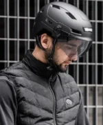 ILM Kask rowerowy z lampką, na USB, Czarny, XS 3