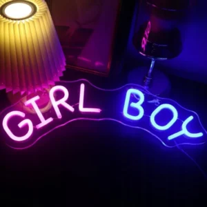 Nordstylee Neonowy znak girl boy i LED dla Chłopca lub Dziewczynki. 2