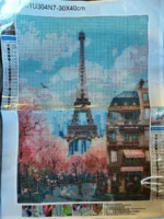 Haft Diamentowy 5D Malowanie Diamentami 30x40cm DIY paryż