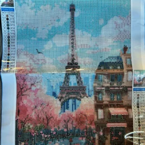 Haft Diamentowy 5D Malowanie Diamentami 30x40cm DIY paryż