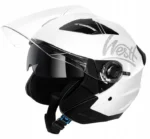 WESTT Jet kask motocyklowy, kask na skuter, z podwójnym wizjerem, S 55-56cm