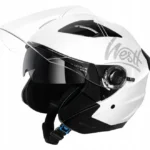 WESTT Jet kask motocyklowy, kask na skuter, z podwójnym wizjerem, S 55-56cm