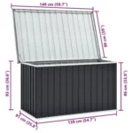 VidaXL Skrzynia ogrodowa metalowa 1365 l 149x99x93 cm 2
