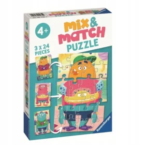Puzzle Ravensburger 24 elementów Ravensburger Mixu0026Match Puzzle Potworki