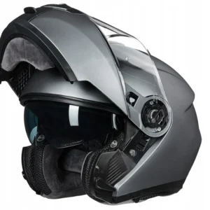 ILM kask motocyklowy, składany kask na całą twarz 2XL Czarny MAT
